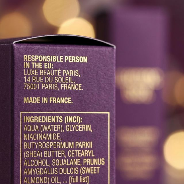 Compliant Packaging Label Example